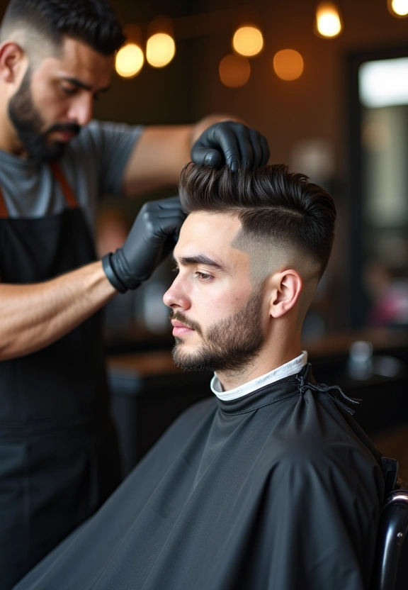 Precision haircut at Barberista
