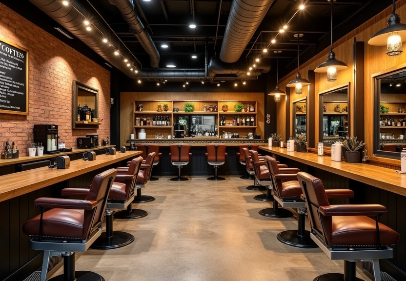 Inside Barberista barbershop and coffee lounge